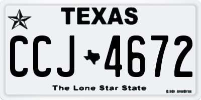 TX license plate CCJ4672
