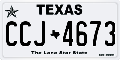 TX license plate CCJ4673