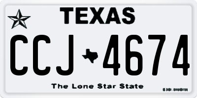 TX license plate CCJ4674