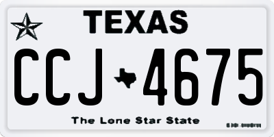 TX license plate CCJ4675