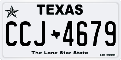 TX license plate CCJ4679