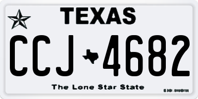 TX license plate CCJ4682