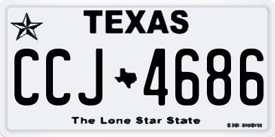 TX license plate CCJ4686