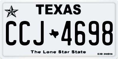 TX license plate CCJ4698