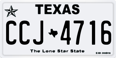 TX license plate CCJ4716
