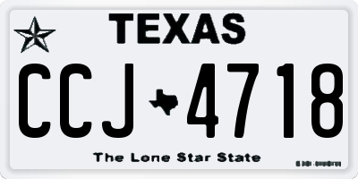 TX license plate CCJ4718