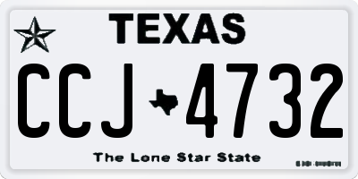 TX license plate CCJ4732