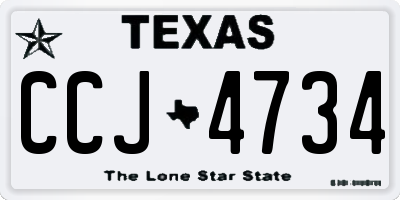 TX license plate CCJ4734