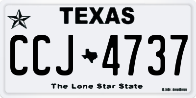 TX license plate CCJ4737