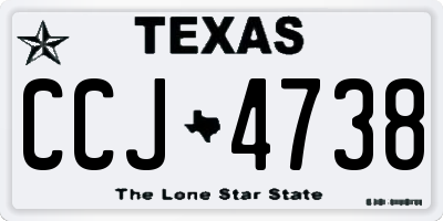 TX license plate CCJ4738