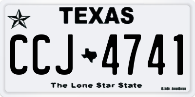 TX license plate CCJ4741