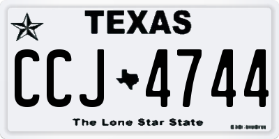 TX license plate CCJ4744