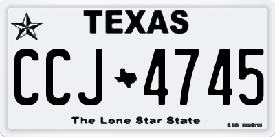 TX license plate CCJ4745
