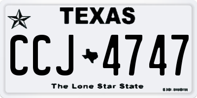 TX license plate CCJ4747