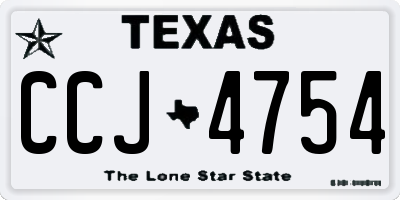 TX license plate CCJ4754