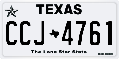 TX license plate CCJ4761