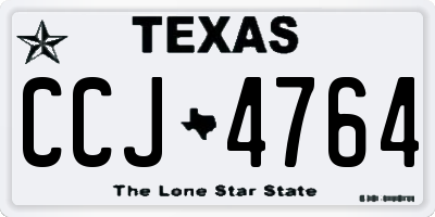 TX license plate CCJ4764