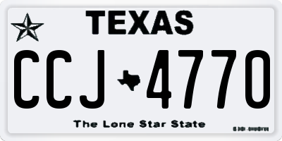 TX license plate CCJ4770
