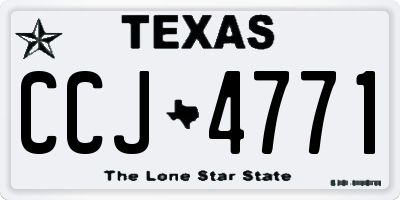 TX license plate CCJ4771