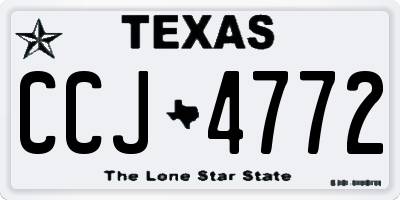 TX license plate CCJ4772