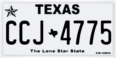 TX license plate CCJ4775