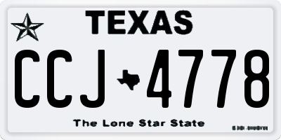 TX license plate CCJ4778