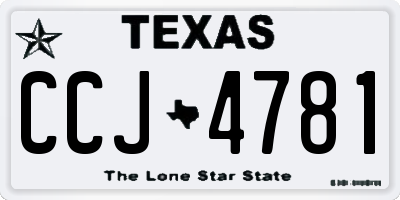 TX license plate CCJ4781