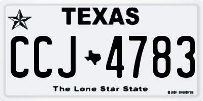 TX license plate CCJ4783