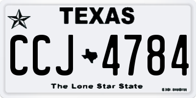 TX license plate CCJ4784
