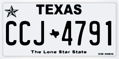 TX license plate CCJ4791