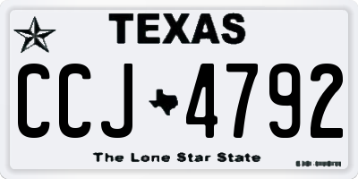 TX license plate CCJ4792
