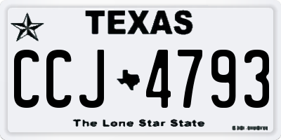 TX license plate CCJ4793