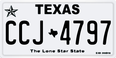 TX license plate CCJ4797
