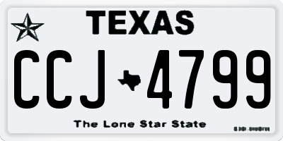 TX license plate CCJ4799