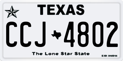 TX license plate CCJ4802