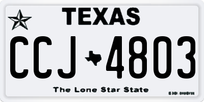 TX license plate CCJ4803