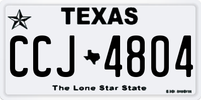 TX license plate CCJ4804