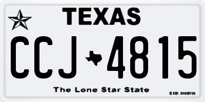 TX license plate CCJ4815