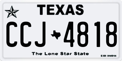 TX license plate CCJ4818
