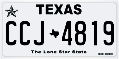 TX license plate CCJ4819