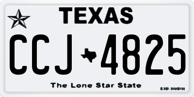 TX license plate CCJ4825