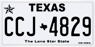 TX license plate CCJ4829