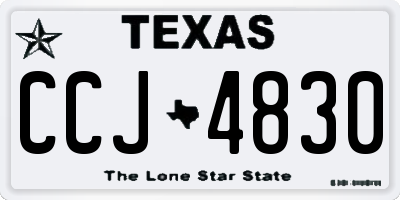 TX license plate CCJ4830