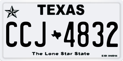 TX license plate CCJ4832