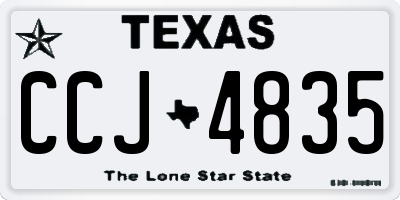 TX license plate CCJ4835