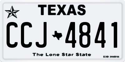 TX license plate CCJ4841