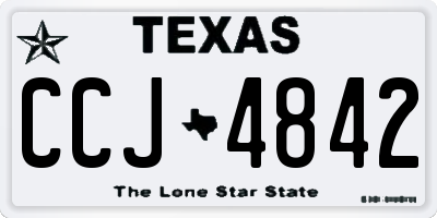 TX license plate CCJ4842