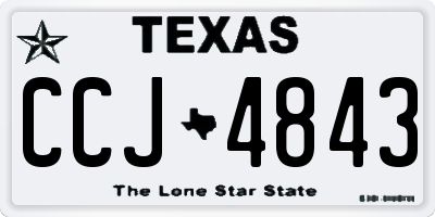 TX license plate CCJ4843