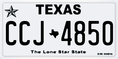 TX license plate CCJ4850
