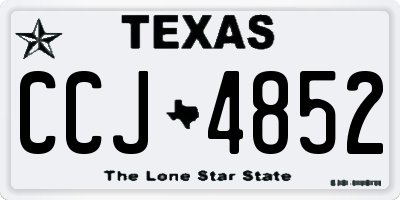 TX license plate CCJ4852